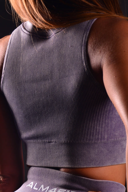 Top Rib ZipGlow Vintage Purple