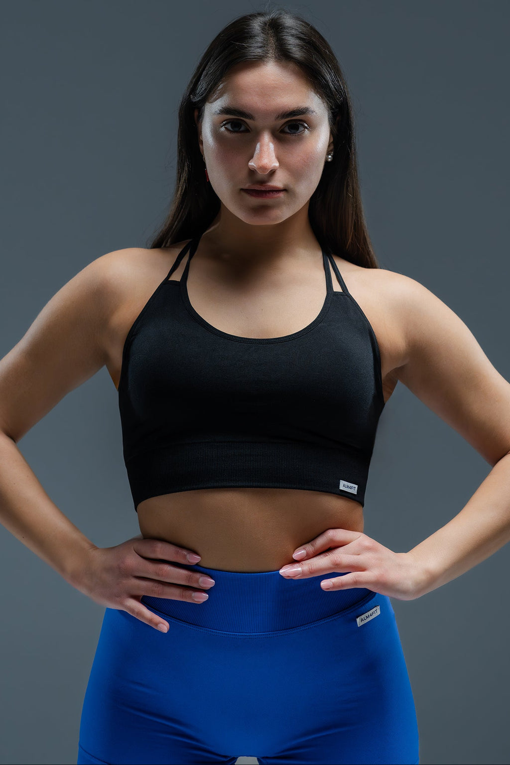 Top Velour Bra Black, Red