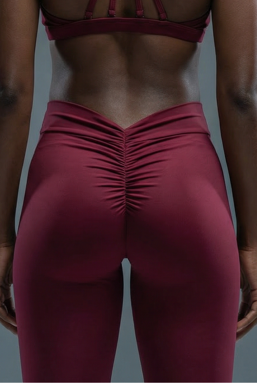 Leggings Scarlet Scrunch Black, Burgundy, Pink