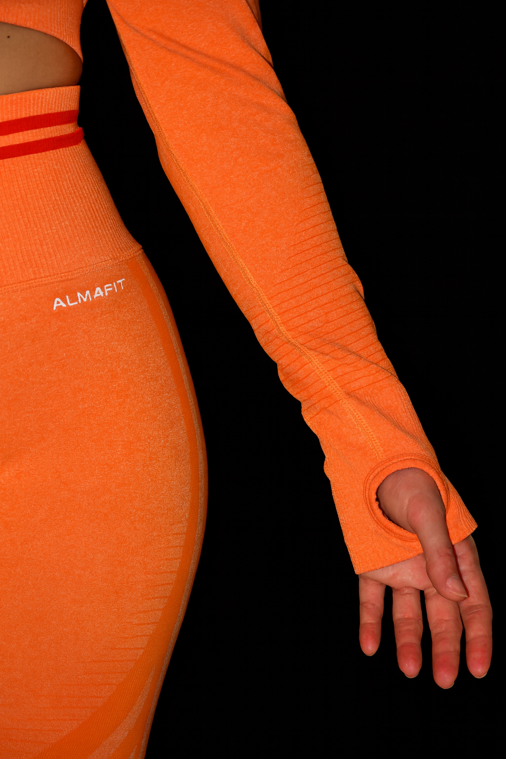 Top manica Lunga Orange Power