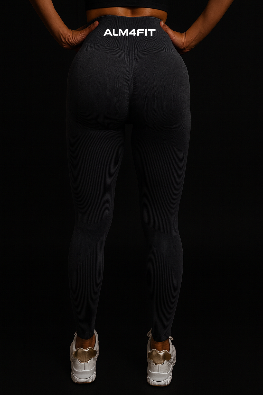 Leggings Zip RibGlow nero