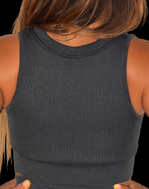 Top Rib ZipGlow nero