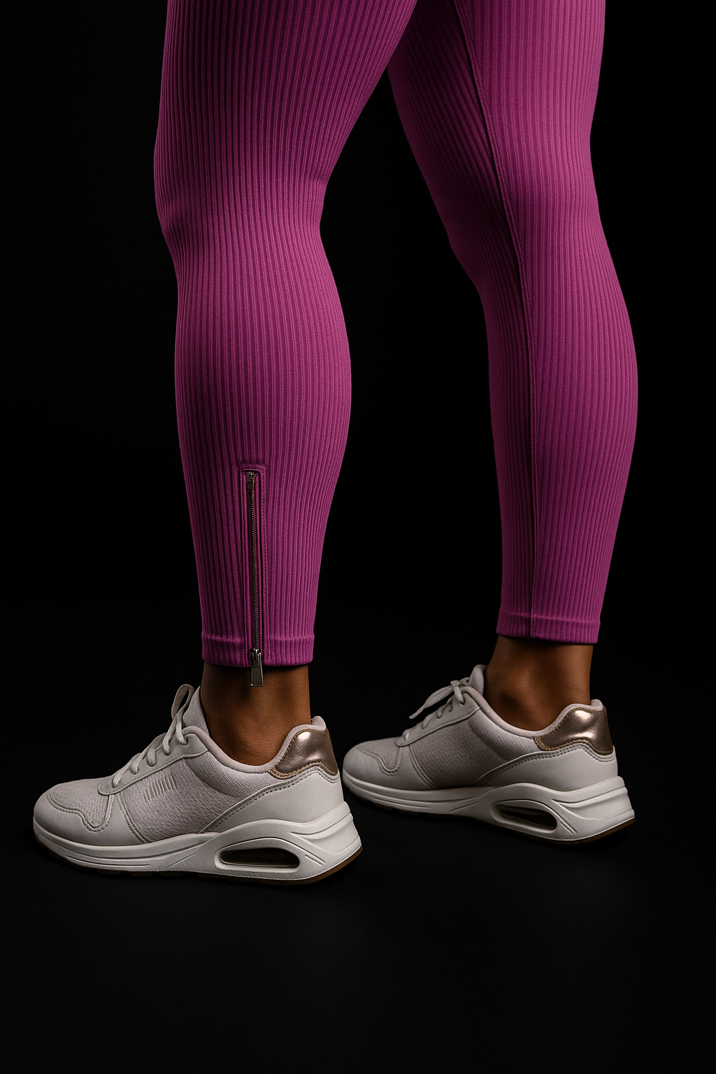 Leggings Zip RibGlow porpora