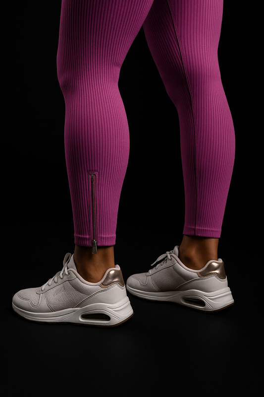 Leggings Zip RibGlow porpora